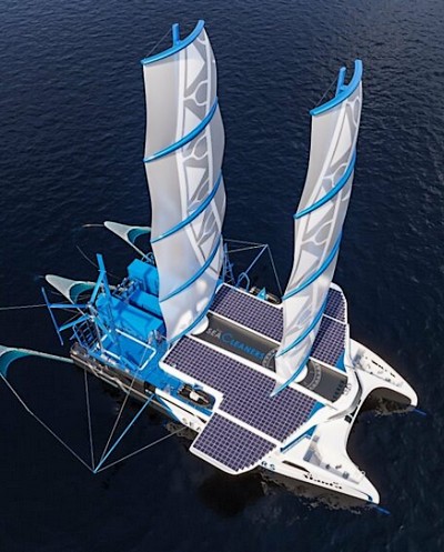 Le Manta : Yvan Bourgnon met au point un bateau pour récolter les déchets plastiques