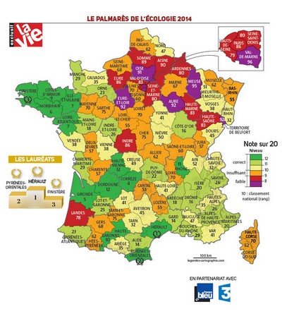Le palmarès de l'écologie en France : un classement des départements les plus écolos